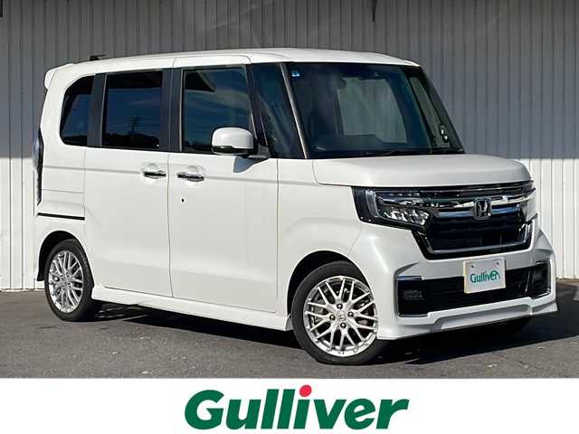 ホンダ Ｎ ＢＯＸ カスタム L ターボ 長野県 2021(令3)年 3.9万km プラチナホワイトパール ホンダセンシング /ギャザーズナビTV/バックカメラ/ETC/両側パワースライドドア/ハーフレザーシート/シートヒーター /LEDヘッドライト/プッシュスタート/スペアキー