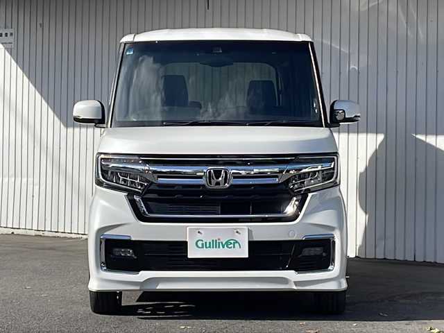 ホンダ Ｎ ＢＯＸ カスタム L ターボ 長野県 2021(令3)年 3.9万km プラチナホワイトパール ホンダセンシング /ギャザーズナビTV/バックカメラ/ETC/両側パワースライドドア/ハーフレザーシート/シートヒーター /LEDヘッドライト/プッシュスタート/スペアキー