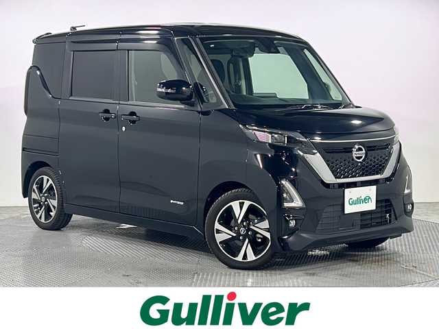 日産 ルークス HWS Gターボ プロパイロットED 広島県 2020(令2)年 4.1万km ブラック 純正ナビ/アラウンドビューモニター/プロパイロット/ハンズフリーオートスライドドア/エマージェンシーブレーキ/車線逸脱抑制/アダプティブLEDヘッドライト/フロント/バックソナー/誤発進抑制機能/純正15インチAW/ETC/サイド/カーテンエアバッグ