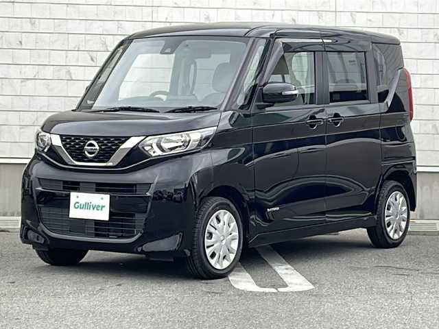 日産 ルークス X 山形県 2020(令2)年 0.7万km ブラック ワンオーナー/３６０°セーフティアシスト/・インテリジェントエマージェンシーブレーキ/・ふらつき警報/・前方衝突予測警報/・標識検知機能/・側方運転支援/・後側方衝突防止支援システム/・アラウンドビューモニター/・踏み間違い衝突防止アシスト/・後退時車両検知警報/純正ナビ(CD.SD.BT.ipod)/フルセグ/バックカメラ/ハンズフリーパワースライドドア/ナビ連動ドライブレコーダー/シートヒーター/プッシュスタート/スマートキー/ドアバイザー