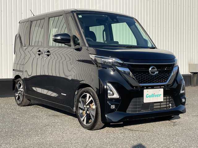 日産 ルークス HWS Gターボ プロパイロットED 千葉県 2020(令2)年 3.7万km ブラック 純正9インチナビ/(フルセグTV/CD/DVD/BT)/全周囲カメラ/衝突被害軽減システム/クルーズコントロール/両側パワースライドドア/横滑り防止装置/ETC/アイドリングストップ/LEDヘッドライト/フォグランプ/オートライト/ウィンカーミラー/電動格納ミラー/シートリフター/プッシュスタート/スマートキー/フロアマット/スペアキー/取扱説明書