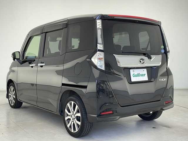 ダイハツ トール カスタムG ターボ SAⅢ 千葉県 2020(令2)年 4.6万km ブラックマイカメタリック 衝突軽減ブレーキ/レーンキープアシスト/オートハイビーム/純正ナビ/（フルセグ/Bluetooth/DVD/CD/FA/AM)/バックカメラ/ステアリングスイッチ/革巻きステアリング/ビルトインETC/クルーズコントロール/アイドリングストップ/両側パワースライドドア/スマートキー/スペアキー/プッシュスタート/LEDヘッドライト/オートライト/フォグライト/電動格納ミラー/ウィンカーミラー/純正フロアマット/後席サンシェード/純正サイドバイザー/ISOFIX