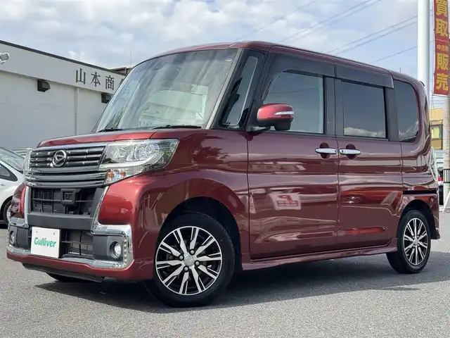 ダイハツ タント カスタム X トップED SAⅡ 千葉県 2016(平28)年 4.3万km ファイアークォーツレッドM スマートアシストII/社外SDナビ/ワンセグTV/Bluetooth/バックカメラ/左側電動スライドドア/ドライブレコーダー/アイドリングストップ/純正14インチAW/ETC/スマートキー