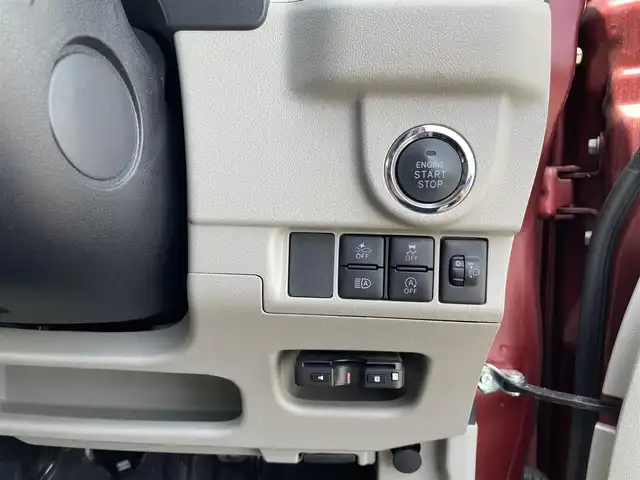 ダイハツ ムーヴ フロントシートリフトカスタム X SAⅢ 山梨県 2019(平31)年 1.9万km ファイアークォーツレッドM 福祉車両/純正CDオーディオ/ETC/衝突被害軽減システム/１４インチアルミホイール/コーナーセンサー/アイドリングストップ/取扱説明書/保証書