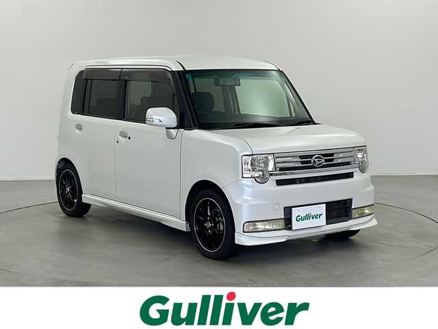 ダイハツ ムーヴ コンテ カスタム RS 栃木県 2011(平23)年 10.6万km パールホワイトⅢ 社外SDナビ（BT　HDDメモリ　DVD　CD　AM FM）/フルセグTV/フリップダウンモニター/ETC/LEDヘッドライト/スマートキー/ドライブレコーダー/15インチアルミホイール/電動格納ミラー/純正フロアマット/電子ルームミラー/スタッドレスタイヤアルミWH付4本積載