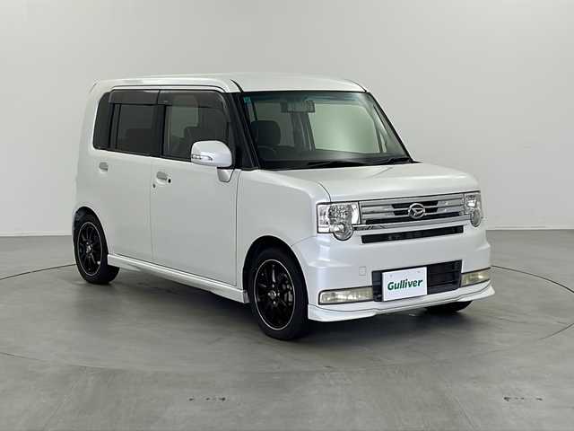ダイハツ ムーヴ コンテ カスタム RS 栃木県 2011(平23)年 10.6万km パールホワイトⅢ 社外SDナビ（BT　HDDメモリ　DVD　CD　AM FM）/フルセグTV/フリップダウンモニター/ETC/LEDヘッドライト/スマートキー/ドライブレコーダー/15インチアルミホイール/電動格納ミラー/純正フロアマット/電子ルームミラー/スタッドレスタイヤアルミWH付4本積載