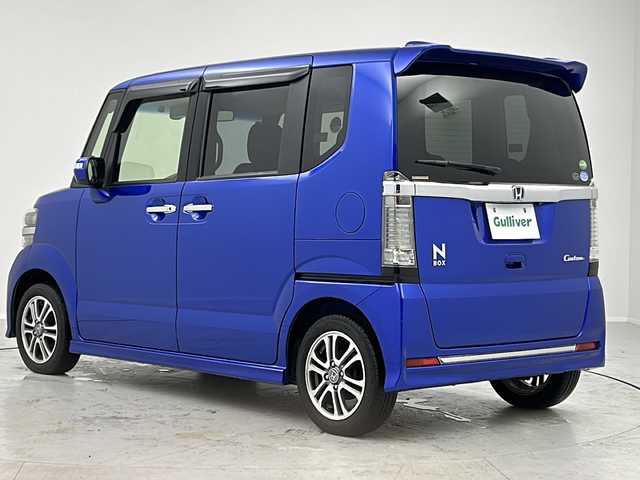 ホンダ Ｎ ＢＯＸ カスタム SSパッケージ 茨城県 2015(平27)年 5.3万km ブリリアントスポーティブルーメタリック2トーン あんしんパッケージ/純正メモリナビ/　（CD/TV/Bluetooth）/両側パワースライドドア/バックカメラ/ステアリングスイッチ/ETC/電動格納ミラー/サンシェード/プッシュスタート/社外フロアマット/純正アルミホイール/HIDヘッドライト/フォグランプ/オートライト/スマートキー