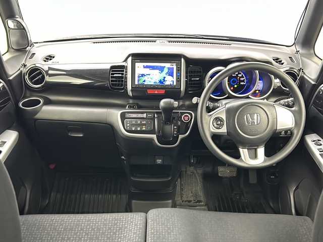 ホンダ Ｎ ＢＯＸ カスタム SSパッケージ 茨城県 2015(平27)年 5.3万km ブリリアントスポーティブルーメタリック2トーン あんしんパッケージ/純正メモリナビ/　（CD/TV/Bluetooth）/両側パワースライドドア/バックカメラ/ステアリングスイッチ/ETC/電動格納ミラー/サンシェード/プッシュスタート/社外フロアマット/純正アルミホイール/HIDヘッドライト/フォグランプ/オートライト/スマートキー