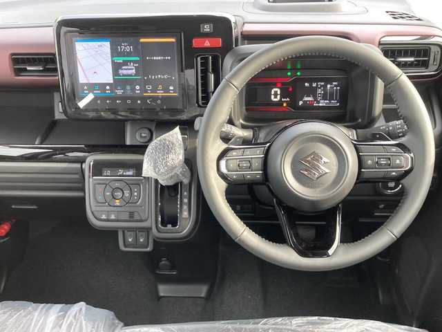 スズキ スペーシア カスタム HYBRID XS ターボ 佐賀県 2025(令7)年 0.1千km ピュアホワイトP メーカーオプション9インチナビ/全方位カメラ/両側パワースライドドア/デュアルセンサーブレーキサポート/レーンディパーチャーアラート/アダプティブクルーズコントロール/オートハイビーム/ヘッドアップディスプレイ/電動パーキングブレーキ/オートブレーキホールド/ハーフレザーシート/シートヒーター/アイドリングストップ/ステアリングリモコン/パドルシフト/ステアリングヒーター/プッシュスタート/キーレスエントリー/LEDヘッドライト/フォグライト/純正アルミホイール