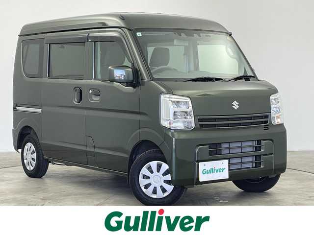 スズキ エブリイ PC 群馬県 2024(令6)年 0.3万km クールカーキPM ９インチディスプレイオーディオ　バックカメラ　両側スライドドア　ＬＥＤオートライト　ドライブレコーダー　アイドリングストップ　純正フロアマット　ＥＴＣ２．０　リモコンキー　横滑り防止装置　禁煙車