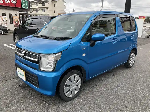 スズキ ワゴンＲ HYBRID FX 滋賀県 2021(令3)年 2.8万km ブリスクブルーM 車検8年2月まで/スズキセーティサポート/リアパーキングセンサー/ケンウッド7インチナビ/Bluetooth、SD、DVD、CD/バックカメラ/前後ドライブレコーダー/運転席シートヒーター/純正フロアマット/スペアキー有り/車検時点検整備記録簿/R6/2/取扱説明書/保証書