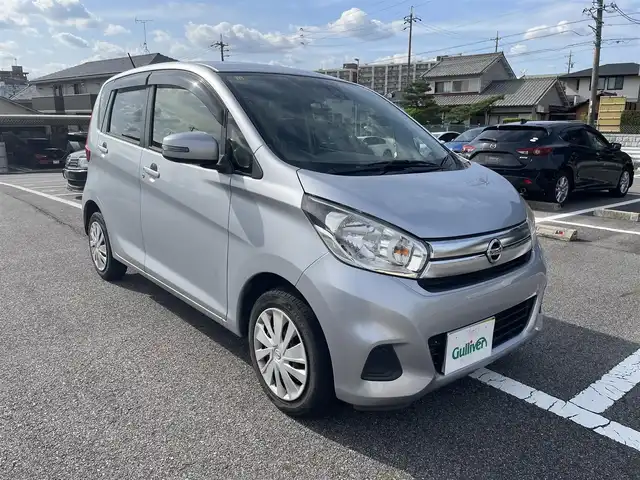 日産 デイズ X 千葉県 2017(平29)年 6.5万km クールシルバー 純正メモリナビゲーション/アラウンドビューモニター/フルセグTV/Bluetooth/エマージェンシーブレーキ/アイドリングストップ/ドライブレコーダー/ETC/プッシュスタート/保証書/取扱説明書