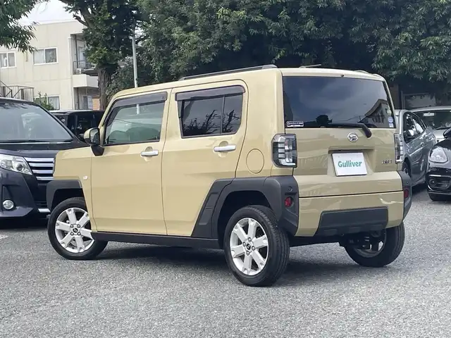 ダイハツ タフト G 東京都 2021(令3)年 0.4万km サンドベージュメタリック ワンオーナー／禁煙車/R4/R5/R6/R7年度分ディーラー整備記録簿/純正9インチナビ/フルセグTV/DVD再生/Blutoothオーディオ/バックカメラ/純正ナビ連動ドライブレコーダー/純正ETC/スカイフィールトップ/前席シートヒーター/LEDヘッドランプ/スマートキー/保証書/取扱説明書