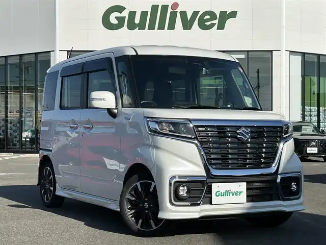 スズキ スペーシア カスタム HYBRID XS 長崎県 2020(令2)年 5.1万km ピュアホワイトP 〇ストラーダナビ/〇フルセグTV/〇両側パワースライドドア/〇バックカメラ/〇ビルトインETC/〇ドライブレコーダー/〇アダプティブクルーズコントロール/〇セーフティサポート/〇LEDヘッドランプ/〇LEDフロントフォグランプ/〇LEDフロントイルミネーション/〇革巻きシフトノブ/〇革巻きステアリングホイール/〇合皮/ファブリックコンビシート/〇シートヒーター/〇パーソナルテーブル/〇純正15インチアルミホイール/〇キーレスプッシュスタートシステム/〇スペアキー/〇禁煙車
