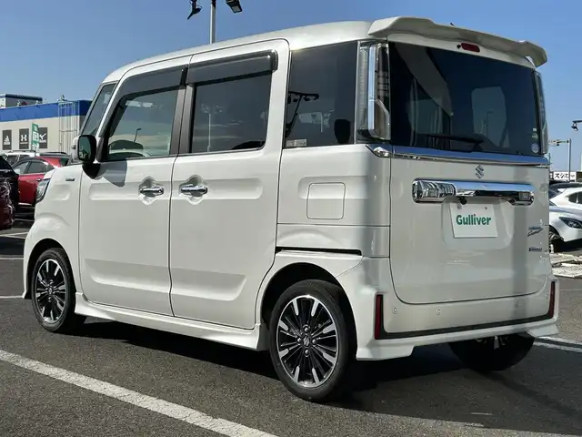 スズキ スペーシア カスタム HYBRID XS 長崎県 2020(令2)年 5.1万km ピュアホワイトP 〇ストラーダナビ/〇フルセグTV/〇両側パワースライドドア/〇バックカメラ/〇ビルトインETC/〇ドライブレコーダー/〇アダプティブクルーズコントロール/〇セーフティサポート/〇LEDヘッドランプ/〇LEDフロントフォグランプ/〇LEDフロントイルミネーション/〇革巻きシフトノブ/〇革巻きステアリングホイール/〇合皮/ファブリックコンビシート/〇シートヒーター/〇パーソナルテーブル/〇純正15インチアルミホイール/〇キーレスプッシュスタートシステム/〇スペアキー/〇禁煙車