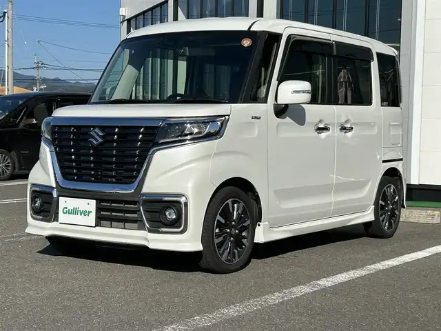 スズキ スペーシア カスタム HYBRID XS 長崎県 2020(令2)年 5.1万km ピュアホワイトP 〇ストラーダナビ/〇フルセグTV/〇両側パワースライドドア/〇バックカメラ/〇ビルトインETC/〇ドライブレコーダー/〇アダプティブクルーズコントロール/〇セーフティサポート/〇LEDヘッドランプ/〇LEDフロントフォグランプ/〇LEDフロントイルミネーション/〇革巻きシフトノブ/〇革巻きステアリングホイール/〇合皮/ファブリックコンビシート/〇シートヒーター/〇パーソナルテーブル/〇純正15インチアルミホイール/〇キーレスプッシュスタートシステム/〇スペアキー/〇禁煙車