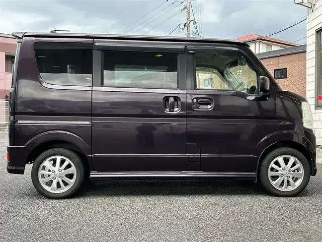 スズキ エブリィ ワゴン PZターボ 福岡県 2016(平28)年 7.7万km ムーンライトバイオレットPM KENWOOD製メモリナビ/　（AM/FM/Bluetooth/フルセグTV）/バックカメラ/スズキセーフティーサポート/・レーダーブレーキサポート/・誤発進制御機能/・エマージェンシーストップシグナル/オートライト/横滑り防止装置/純正14インチアルミホイール/レザー調茶色シートカバー/ETC/リアヒーター/片側パワースライドドア/純正フロアマット/ドアバイザー/電格ミラー/ワイドインナーミラー/プッシュスタート/電源ソケット×1/盗難防止装置/スペアキー×1/保証書/取扱説明書
