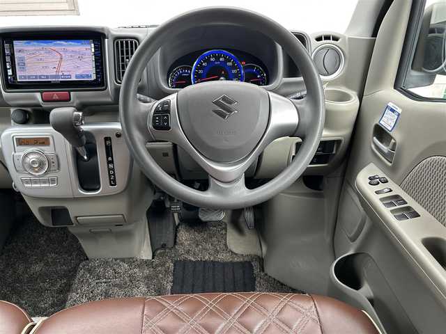 スズキ エブリィ ワゴン PZターボ 福岡県 2016(平28)年 7.7万km ムーンライトバイオレットPM KENWOOD製メモリナビ/　（AM/FM/Bluetooth/フルセグTV）/バックカメラ/スズキセーフティーサポート/・レーダーブレーキサポート/・誤発進制御機能/・エマージェンシーストップシグナル/オートライト/横滑り防止装置/純正14インチアルミホイール/レザー調茶色シートカバー/ETC/リアヒーター/片側パワースライドドア/純正フロアマット/ドアバイザー/電格ミラー/ワイドインナーミラー/プッシュスタート/電源ソケット×1/盗難防止装置/スペアキー×1/保証書/取扱説明書