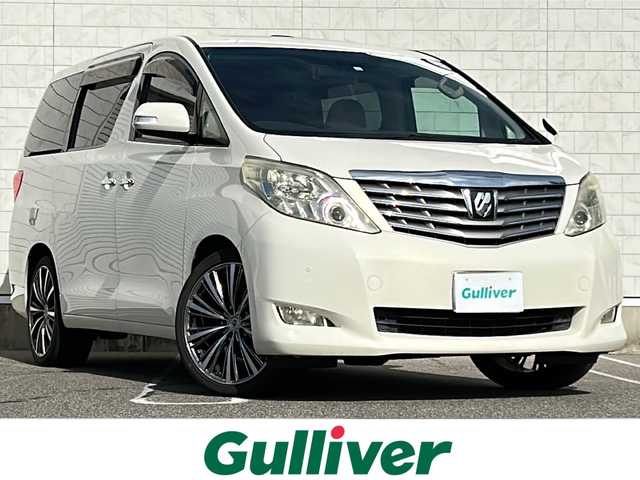 トヨタ アルファード 240G 新潟県 2008(平20)年 12万km ゴールドパールクリスタルシャイン サンルーフ/クルーズコントロール/ETC/両側パワースライドドア/バックカメラ/スペアキー/純正ナビ/（HDDナビ、Bluetooth、フルセグ、CD/DVD）/パワーシートDN席/横滑り防止/19インチPERFORMANCE　WHEELS　/HID/オートライト/スマートキー/オットマン/イージークローザー/プッシュスタート/ウィンカーミラー/１００V充電