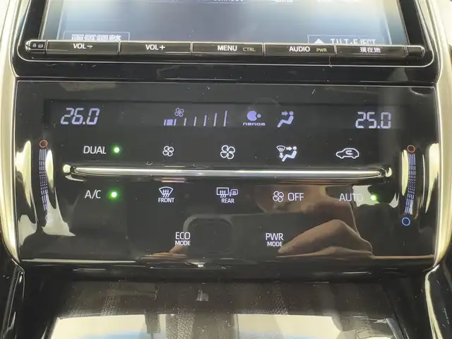 トヨタ ハリアー プレミアム 広島県 2018(平30)年 3.5万km ホワイトパールクリスタルシャイン TRDエアロ（フロント/サイド/リアアンダー)/純正9インチSDナビ/（フルセグTV/CD/DVD/SD/BT/HDMI)/電動リアゲート/ハーフレザーシート/バックカメラ/ドライブレコーダー/ETC/トヨタセーフティセンス/・レーンキープアシスト/・衝突被害軽減システム/・アダクティブクルーズコントロール/オートマチックハイビーム/オートブレーキホールド/純正18インチAW/カーテンエアバッグ/純正フロアマット/純正LEDヘッドライト