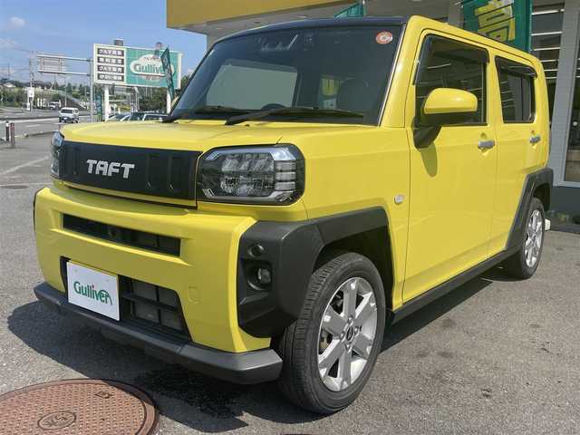 ダイハツ タフト G 神奈川県 2021(令3)年 2.5万km レモンスカッシュクリスタルM 純正ナビ/「フルセグTV/CD/DVD/Bluetooth/FM/AM」/全方位モニター/ETC/シートヒーター「D/N席」/衝突被害軽減システム/前後コーナーセンサー/先行車発進お知らせ機能/車線逸脱警報/標識認識機能/ふらつき警報/電動パーキングブレーキ/電動ホールド機能/LEDヘッドライト/フォグランプ/アダプティブハイビーム/純正15インチAW/純正フロアマット/保証書/取扱説明書/スペアキー