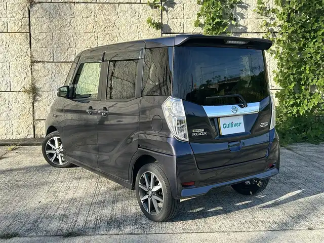日産 デイズ ルークス HWS X Vセレクション 長崎県 2018(平30)年 6.9万km プレミアムパープルP 純正メモリナビ/（CD/DVD/BT/フルセグ）/全方位カメラ/衝突軽減システム/両側パワースライドドア/ハーフレザーシート/スマートキー/プッシュスタート/純正15インチAW/ETC