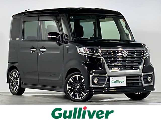 スズキ スペーシア カスタム HYBRID XS 広島県 2018(平30)年 6.5万km ブルーイッシュブラックパール3 社外ナビ/CD/ワンセグTV/Bluetooth/バックカメラ/両側パワースライドドア /LEDオートライト/ハーフレザーシート /シートヒーター /ステアリングスイッチ/スマートキー/スペアキー /プッシュスタート/コーナーセンサー (リア)/純正アルミホイール