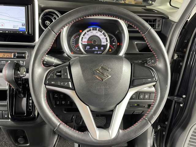 スズキ スペーシア カスタム HYBRID XS 広島県 2018(平30)年 6.5万km ブルーイッシュブラックパール3 社外ナビ/CD/ワンセグTV/Bluetooth/バックカメラ/両側パワースライドドア /LEDオートライト/ハーフレザーシート /シートヒーター /ステアリングスイッチ/スマートキー/スペアキー /プッシュスタート/コーナーセンサー (リア)/純正アルミホイール