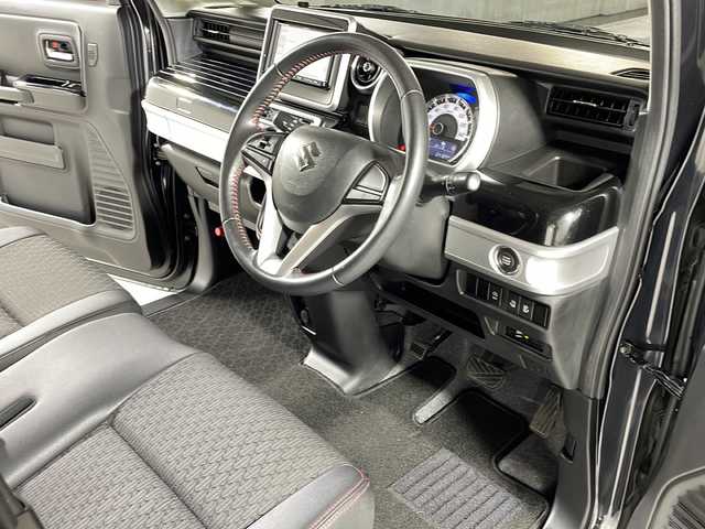 スズキ スペーシア カスタム HYBRID XS 広島県 2018(平30)年 6.5万km ブルーイッシュブラックパール3 社外ナビ/CD/ワンセグTV/Bluetooth/バックカメラ/両側パワースライドドア /LEDオートライト/ハーフレザーシート /シートヒーター /ステアリングスイッチ/スマートキー/スペアキー /プッシュスタート/コーナーセンサー (リア)/純正アルミホイール