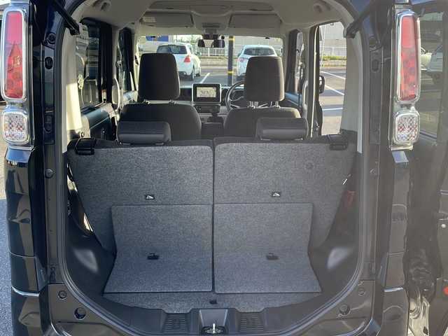 スズキ スペーシア HYBRID X 茨城県 2019(平31)年 4万km ブルーイッシュブラックパール3 社外SDナビ(Bluetooth、CD/DVD/フルセグTV)/シートヒーター/ETC/横滑り防止装置/コーナーセンサー/レーンキープアシスト/HIDオートライト/衝突被害軽減システム/サイドエアバッグ/アイドリングストップ/スマートキー/冷房AAC/USB入力端子/両側パワースライドドア/純正フロアマット/14インチ純正アルミホイール