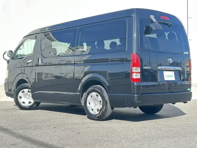 トヨタ ハイエース GL ロング 群馬県 2009(平21)年 8.9万km ブラックマイカ 純正HDDナビ（NHDT-W58）/　CD/DVD/SD/HDD/AUX/ワンセグTV/ETC/レーダー探知機ZERO300V/AC100V/片側パワースライドドア/電動格納ミラー/ライトレベライザー/リモコンキー/純正フロアマット/純正ドアバイザー/保証書/取扱説明書