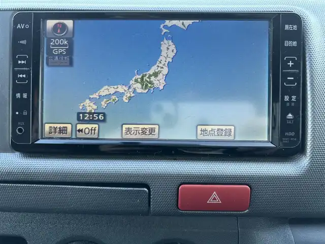 トヨタ ハイエース GL ロング 群馬県 2009(平21)年 8.9万km ブラックマイカ 純正HDDナビ（NHDT-W58）/　CD/DVD/SD/HDD/AUX/ワンセグTV/ETC/レーダー探知機ZERO300V/AC100V/片側パワースライドドア/電動格納ミラー/ライトレベライザー/リモコンキー/純正フロアマット/純正ドアバイザー/保証書/取扱説明書