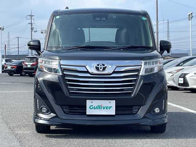 トヨタ ルーミー カスタムG 徳島県 2019(平31)年 4万km ブラックマイカメタリック 純正ナビ　NSZT-68T/(AM.FM.CD.DVD.BT.フルセグ)/純正ドライブレコーダー/スマートアシストIII/・衝突回避支援ブレーキ機能（対車両・対歩行者）/・誤発進抑制制御機能（前方・後方）/・車線逸脱警報機能/・先行車発進お知らせ機能/・オートハイビーム（AHB）/両側パワースライドドア/前席シートヒーター/純正ＥＴＣ/純正フロアマット/純正アルミホイール/ＬＥＤヘッドライト