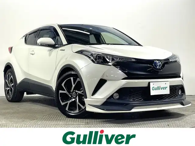 トヨタ Ｃ－ＨＲ G 大阪府 2017(平29)年 2.2万km ホワイトパールクリスタルシャイン TRDエアロ 黒革シート 純正ナビ(フルセグ/DVD再生/Bluetooth) 衝突軽減 レーダークルコン クリアランスソナー BSM レーンアシスト オートハイビーム シートヒーター