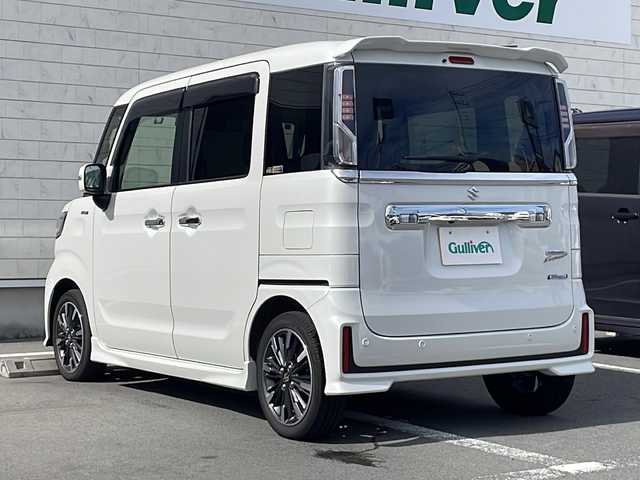 スズキ スペーシア カスタム HYBRID XS 静岡県 2023(令5)年 1.7万km ピュアホワイトP ワンオーナー/純正9インチナビ/地デジTV/純正CD/DVD/Bluetooth/バック/全周囲カメラ/両側パワースライドドア/衝突軽減ブレーキ/レーンキープアシスト/シートヒーター/ハーフレザーシート/LEDヘッドライト/純正15インチAW/スマートキー/スペアキー/ETC/保証書/取説