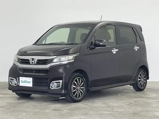 ホンダ Ｎ ＷＧＮ カスタム G ターボパッケージ 群馬県 2016(平28)年 7.3万km プレミアムベルベットパープル・パール ワンオーナー　社外８型ナビ　Ｂモニター　クルコン　パドルシフト　ビルトインＥＴＣ　オートライト　Ｈ．Ｉ．Ｄ　ＬＥＤフォグ　電格ミラー　プッシュスタート　スマートキー　スペアキー　純正アルミホイール