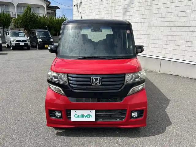 ホンダ Ｎ ＢＯＸ カスタム ターボ SSパッケージ 山形県 2014(平26)年 9.4万km ミラノレッド 4WDターボ/衝突被害軽減ブレーキ/純正ナビ/ワンセグTV/FM/AM/CD/DVD/Bluetooth/クルーズコントロール/パドルシフト/両側パワースライドドア/スマートキー/バックカメラ/ETC/純正マット/純正バイザー/プッシュスタート/AUTOライト/フォグランプ