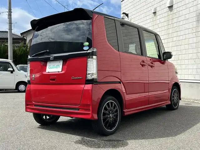 ホンダ Ｎ ＢＯＸ カスタム ターボ SSパッケージ 山形県 2014(平26)年 9.4万km ミラノレッド 4WDターボ/衝突被害軽減ブレーキ/純正ナビ/ワンセグTV/FM/AM/CD/DVD/Bluetooth/クルーズコントロール/パドルシフト/両側パワースライドドア/スマートキー/バックカメラ/ETC/純正マット/純正バイザー/プッシュスタート/AUTOライト/フォグランプ