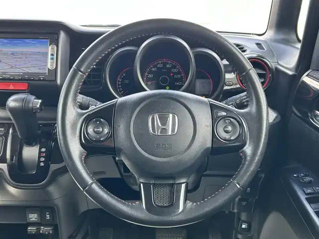 ホンダ Ｎ ＢＯＸ カスタム ターボ SSパッケージ 山形県 2014(平26)年 9.4万km ミラノレッド 4WDターボ/衝突被害軽減ブレーキ/純正ナビ/ワンセグTV/FM/AM/CD/DVD/Bluetooth/クルーズコントロール/パドルシフト/両側パワースライドドア/スマートキー/バックカメラ/ETC/純正マット/純正バイザー/プッシュスタート/AUTOライト/フォグランプ