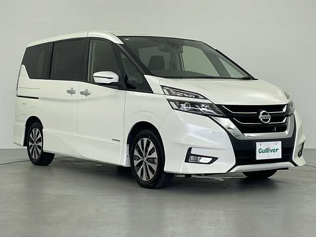 日産 セレナ ハイウェイスターVセレクションⅡ 岐阜県 2018(平30)年 4.1万km ブリリアントホワイトパール 10.1インチフリップダウンモニター（RSA10S-L）/社外7型ナビ/AM/FM/CD/DVD/SD/フルセグテレビ/Bluetooth/セーフティパックB/プロパイロット/デジタルインナーミラー/電動パーキング/オートホールド/標識検知機能/360度カメラ/前後ドラレコ/革巻きステアリング/ステアリングリモコン/LEDヘッドライト/オートライト/両側パワースライドドア/ビルトインETC/パーキングアシスト