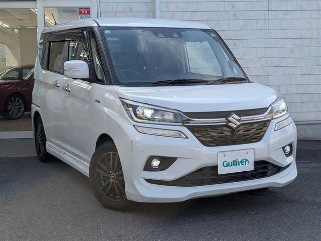 スズキ ソリオ バンディット HV MV 福岡県 2020(令2)年 4.4万km ピュアホワイトP ワンオーナー/メモリナビ(AVIC-RWS901II)/フルセグテレビ/全方位モニター/バックカメラ/ドライブレコーダー/アイドリングストップ/追従機能付クルーズコントロール/ドアバイザー/プッシュスタート/両側パワースライドドア/ETC/スマートキー×2/整備記録簿(R3、R4、R5)/純正AW（夏タイヤつき）4本別途