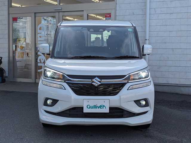 スズキ ソリオ バンディット HV MV 福岡県 2020(令2)年 4.4万km ピュアホワイトP ワンオーナー/メモリナビ(AVIC-RWS901II)/フルセグテレビ/全方位モニター/バックカメラ/ドライブレコーダー/アイドリングストップ/追従機能付クルーズコントロール/ドアバイザー/プッシュスタート/両側パワースライドドア/ETC/スマートキー×2/整備記録簿(R3、R4、R5)/純正AW（夏タイヤつき）4本別途