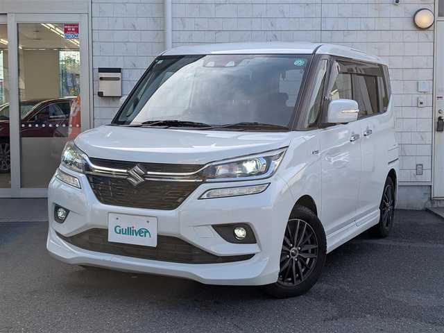 スズキ ソリオ バンディット HV MV 福岡県 2020(令2)年 4.4万km ピュアホワイトP ワンオーナー/メモリナビ(AVIC-RWS901II)/フルセグテレビ/全方位モニター/バックカメラ/ドライブレコーダー/アイドリングストップ/追従機能付クルーズコントロール/ドアバイザー/プッシュスタート/両側パワースライドドア/ETC/スマートキー×2/整備記録簿(R3、R4、R5)/純正AW（夏タイヤつき）4本別途