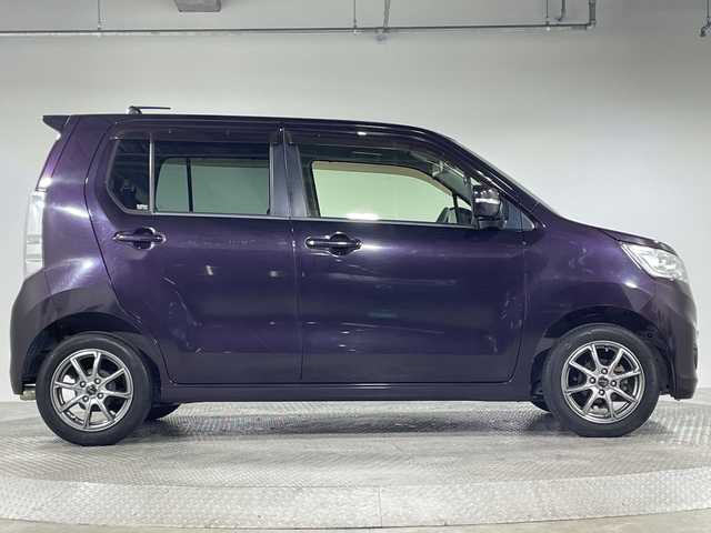 スズキ ワゴンＲ スティングレー X 神奈川県 2014(平26)年 5万km ミステリアスバイオレットパール 社外ナビゲーション【NX513】/ワンセグ　CD DVD　Bluetooth　USB　iPod　AM FM/革巻きステアリング/アイドリングストップ/社外前後ドライブレコーダー/プッシュスタート/スマートキー/社外14インチアルミホイール/純正リアスポイラー/HIDヘッドランプ/フロントフォグランプ/オートライト/電格ウインカーミラー/スペアキー