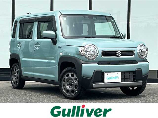 スズキ ハスラー HYBRID G 山形県 2024(令6)年 1.1万km オフブルーM ４WD/社外ディスプレイオーディオ/（AM/FM/CD/DVD/Bluetooth）/レーダークルーズコントロール/衝突被害軽減ブレーキ/レーンキープアシスト/横滑り防止装置/アイドリングストップ/シートヒーター/オートライト/HIDヘッドライト/スマートキー/プッシュスタート/電動格納ミラー/純正フロアマット/ドアバイザー