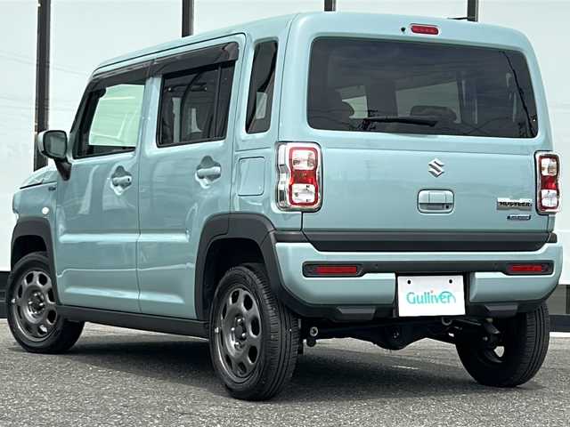 スズキ ハスラー HYBRID G 山形県 2024(令6)年 1.1万km オフブルーM ４WD/社外ディスプレイオーディオ/（AM/FM/CD/DVD/Bluetooth）/レーダークルーズコントロール/衝突被害軽減ブレーキ/レーンキープアシスト/横滑り防止装置/アイドリングストップ/シートヒーター/オートライト/HIDヘッドライト/スマートキー/プッシュスタート/電動格納ミラー/純正フロアマット/ドアバイザー