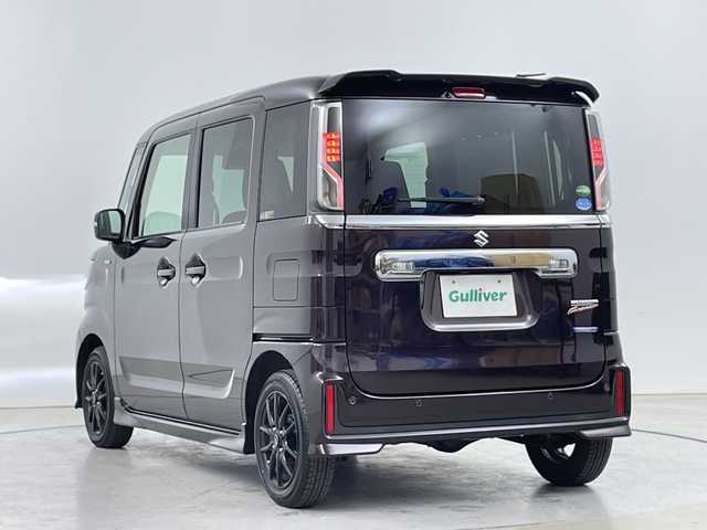 スズキ スペーシア カスタム HYBRID GS 道央・札幌 2018(平30)年 8.6万km ムーンライトバイオレットPM ・4WD/・デュアルセンサーブレーキサポートII/・標識認識機能/車線逸脱抑制機能/・社外7インチメモリナビ/・Bluetooth/CD/DVD/・フルセグTV/・片側パワースライドドア/・スマートキー/・横滑り防止装置/盗難防止装置/・レーンアシスト/・LEDオートライト/・前席シートヒーター