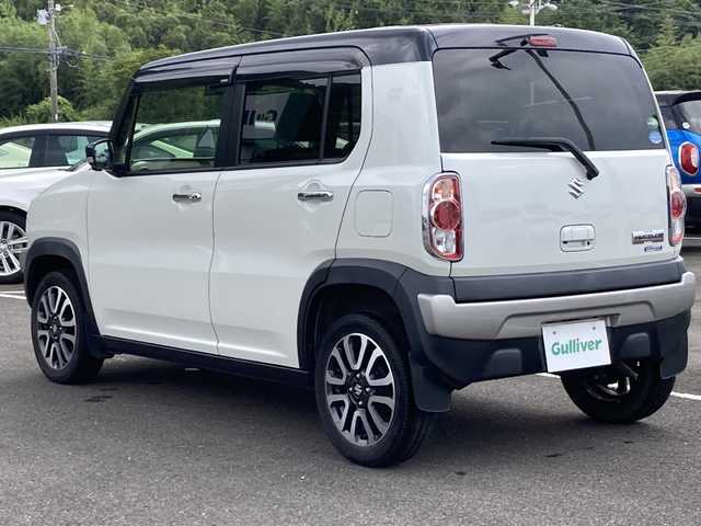 スズキ ハスラー J 佐賀県 2018(平30)年 5.8万km ピュアホワイトパール/ブラック2トーン 純正８インチナビ/全方位カメラ/デュアルカメラブレーキサポートシステム/路線逸脱警報/誤発進抑制機能/シートヒーター/ETC/アイドリングストップ/ステアリングリモコン/プッシュスタート/スマートキー/HIDヘッドライト/フォグライト/純正アルミホイール