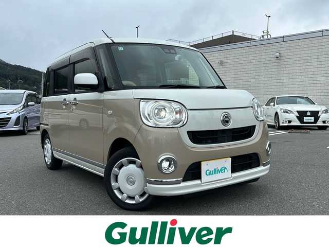 ダイハツ ムーヴ キャンバス G メイクアップ SA Ⅲ 山梨県 2017(平29)年 14.5万km パールホワイトⅢ/ナチュラルベージュマイカメタリック 2トーン 4WD/両側パワースライドドア/純正ナビ/バックカメラ/BT/CD/DVD//ドラレコ/アイドリングストップ/純正フロアマット/ステアリングリモコン/オートライト/オートマチックハイビーム/スマートキー/スペアキー1本/ETC