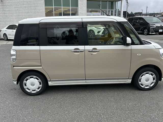 ダイハツ ムーヴ キャンバス G メイクアップ SA Ⅲ 山梨県 2017(平29)年 14.5万km パールホワイトⅢ/ナチュラルベージュマイカメタリック 2トーン 4WD/両側パワースライドドア/純正ナビ/バックカメラ/BT/CD/DVD//ドラレコ/アイドリングストップ/純正フロアマット/ステアリングリモコン/オートライト/オートマチックハイビーム/スマートキー/スペアキー1本/ETC